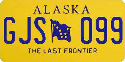 AK license plate GJS099