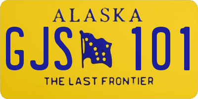 AK license plate GJS101