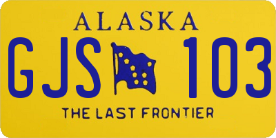 AK license plate GJS103