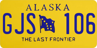 AK license plate GJS106