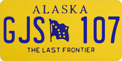 AK license plate GJS107