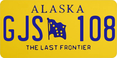 AK license plate GJS108