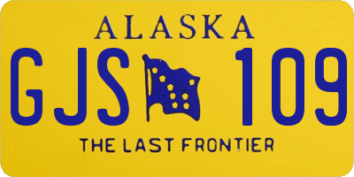 AK license plate GJS109