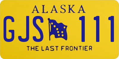 AK license plate GJS111