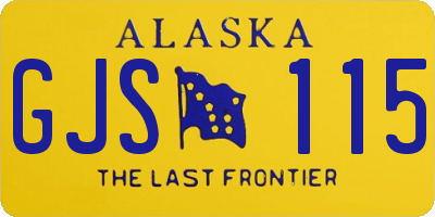 AK license plate GJS115