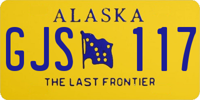AK license plate GJS117