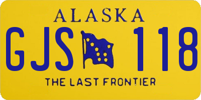 AK license plate GJS118
