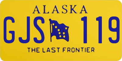 AK license plate GJS119