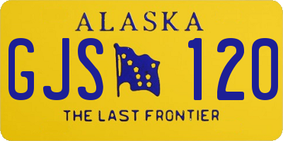 AK license plate GJS120
