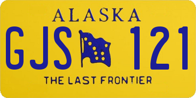 AK license plate GJS121