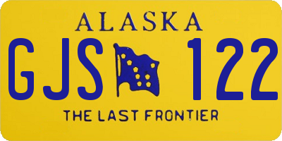AK license plate GJS122