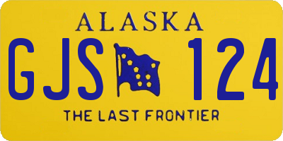 AK license plate GJS124