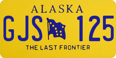AK license plate GJS125