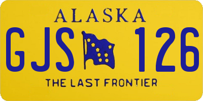 AK license plate GJS126