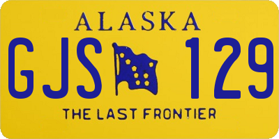 AK license plate GJS129
