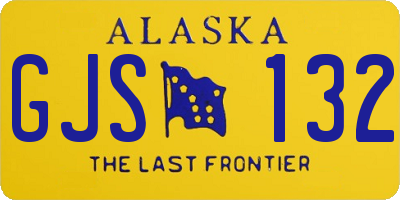 AK license plate GJS132