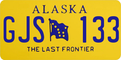 AK license plate GJS133