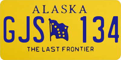 AK license plate GJS134