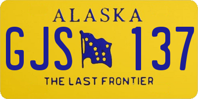 AK license plate GJS137