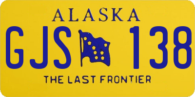 AK license plate GJS138