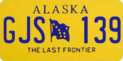 AK license plate GJS139