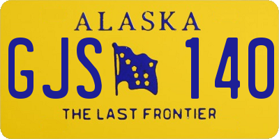 AK license plate GJS140