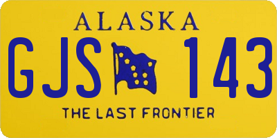 AK license plate GJS143