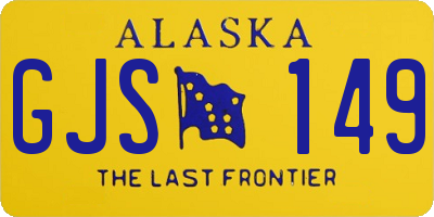 AK license plate GJS149