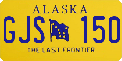 AK license plate GJS150