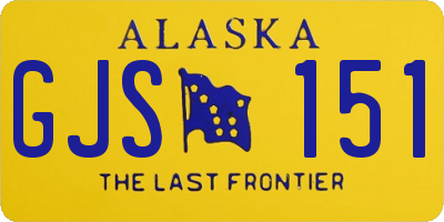 AK license plate GJS151