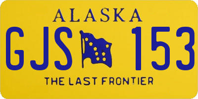 AK license plate GJS153