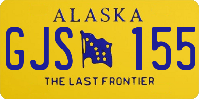 AK license plate GJS155