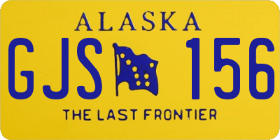 AK license plate GJS156