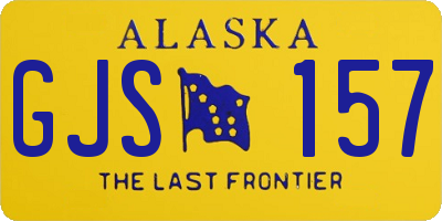 AK license plate GJS157