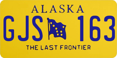 AK license plate GJS163