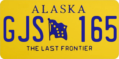 AK license plate GJS165
