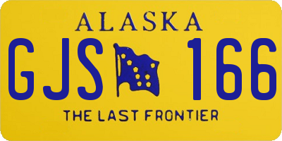 AK license plate GJS166