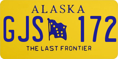 AK license plate GJS172