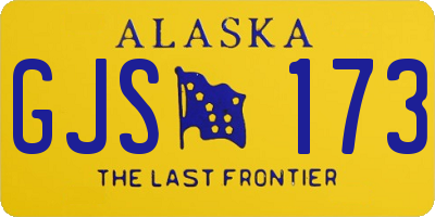AK license plate GJS173