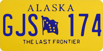 AK license plate GJS174
