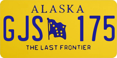 AK license plate GJS175