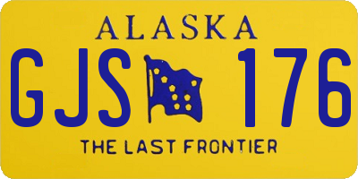 AK license plate GJS176