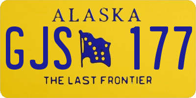 AK license plate GJS177