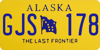 AK license plate GJS178