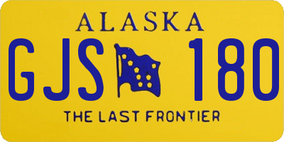 AK license plate GJS180
