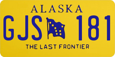 AK license plate GJS181