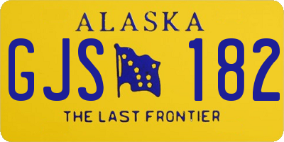 AK license plate GJS182