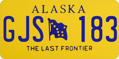 AK license plate GJS183