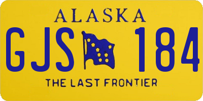 AK license plate GJS184