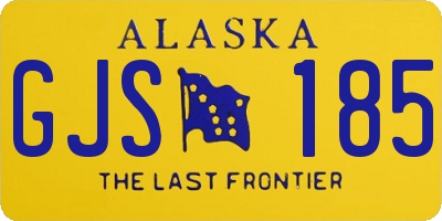 AK license plate GJS185